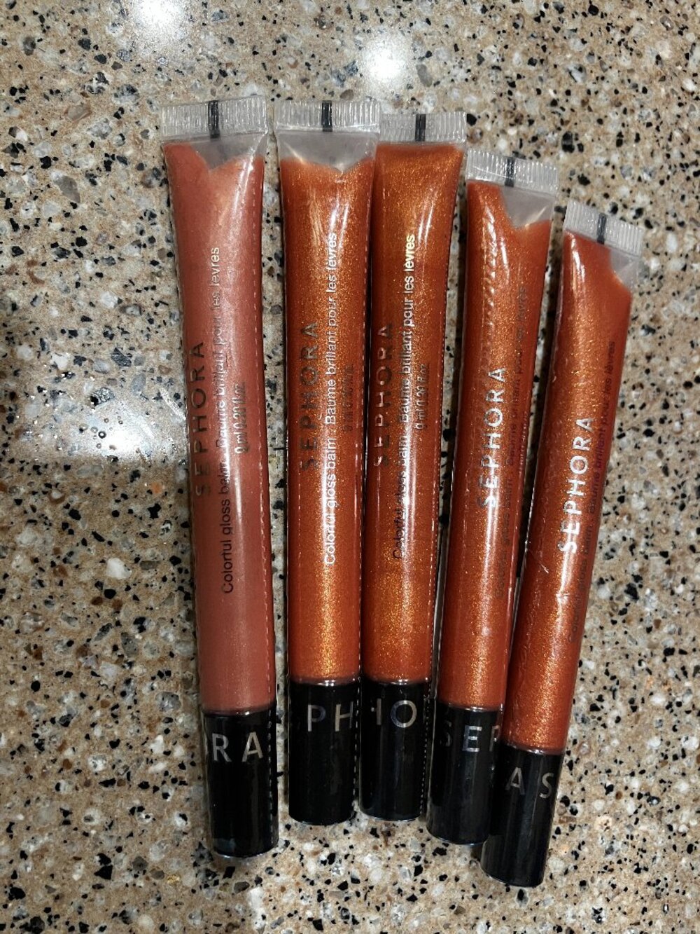 Sephora Set of 5 Lip Glosses in Tan Lines and Cream of the Crop Top! NEW
